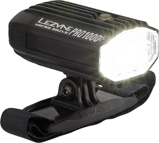 Lezyne Lampe pour Casque Micro Pro 1000+ - noir satiné/1000 Lumen