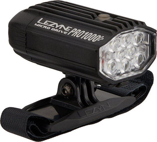 Lezyne Lampe pour Casque Micro Pro 1000+ - noir satiné/1000 Lumen