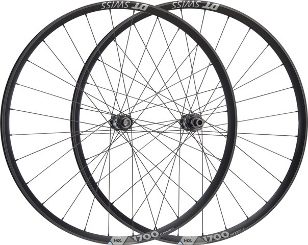 DT Swiss Set de Roues HX 1700 SPLINE LS 29" 30 Boost Disc Center Lock Hybrid - noir/set de 29" (av 15x110 Boost + arr 12x148 Boost) Shimano Micro Spline