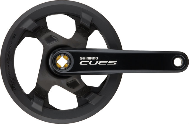 Shimano CUES Kurbelgarnitur FC-U4000-1 Vierkant mit Kettenschutzring - schwarz/175,0 mm 42 Zähne