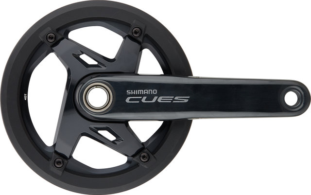 Shimano CUES Kurbelgarnitur FC-U8000-1 Hollowtech II mit Kettenschutzring - schwarz/175,0 mm 40 Zähne