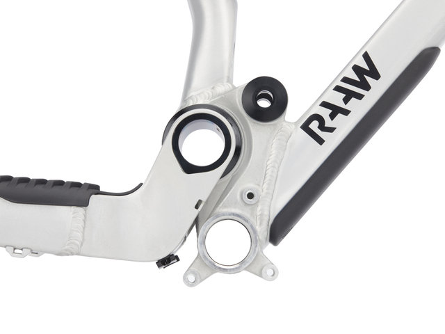 RAAW Mountain Bikes Jibb 29" Rahmenkit mit Fox DHX2 2POS Factory - raw matt/M, 500 lbs