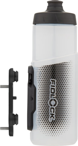 FIDLOCK TWIST Trinkflasche 600 ml mit bike base Haltesystem - transparent-weiß/600 ml