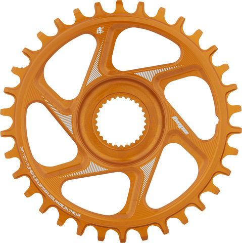 Hope R22 Spiderless Direct Mount E-Bike Chainring for Bosch Gen4 - orange/34 tooth