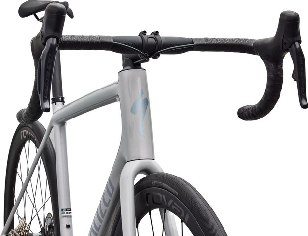 Specialized Aethos Expert Di2 28" Carbon Rennrad - gloss dolomite metallic-blue pearl over shadow silver/XS/28"/165,0 mm