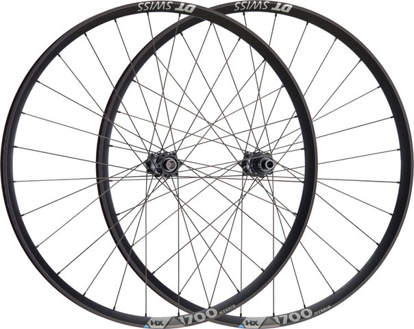 DT Swiss Set de Roues HX 1700 SPLINE 29" 30 Boost Disc 6 trous Hybrid - noir/set de 29" (av 15x110 Boost + arr 12x148 Boost) Shimano Micro Spline