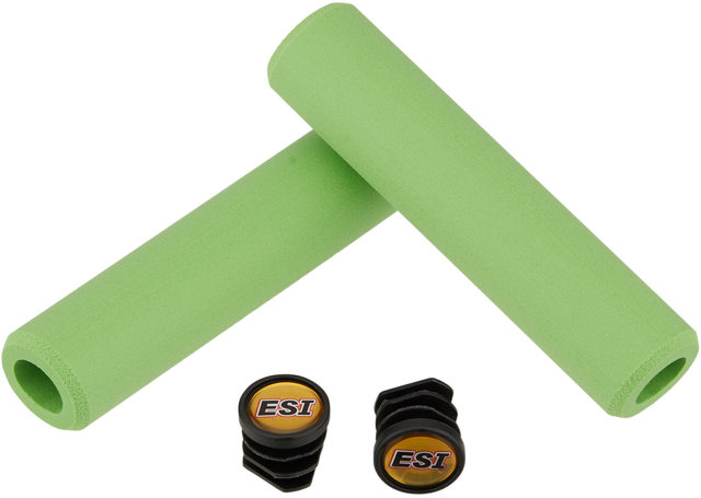 Chunky Silicone Handlebar Grips - green/130 mm