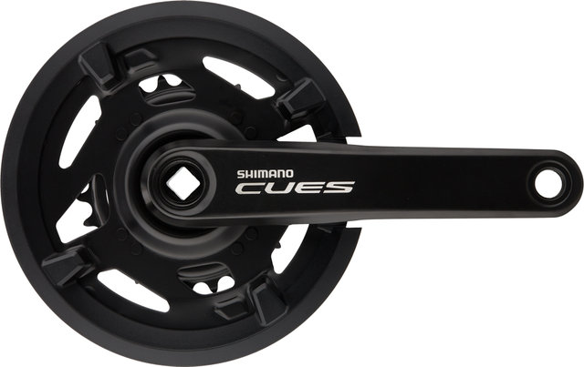 Shimano CUES Kurbelgarnitur FC-U4000-2 Vierkant mit Kettenschutzring - schwarz/175,0 mm 26-40