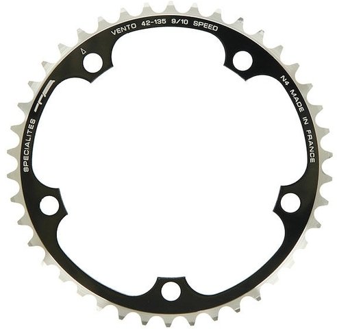 TA Vento Chainring, Campagnolo 10-speed, 5-arm, Inner, 135 mm BCD - black/42 tooth