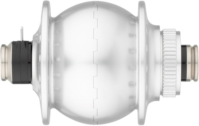 28 12 Disc Center Lock Nabendynamo - silber-eloxiert/32 Loch