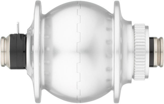 SON 28 12 Disc Center Lock Nabendynamo - silber-eloxiert/32 Loch