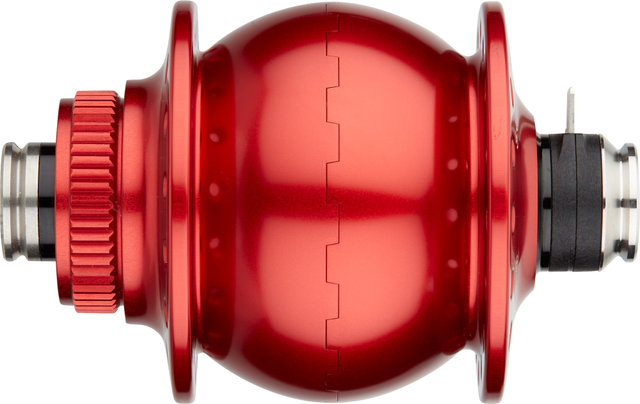 SON 28 12 Disc Center Lock Dynamo Hub - red/32 hole