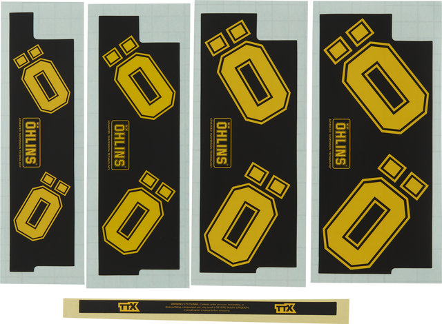 ÖHLINS Sticker Set for TTX Air Shock - black-yellow