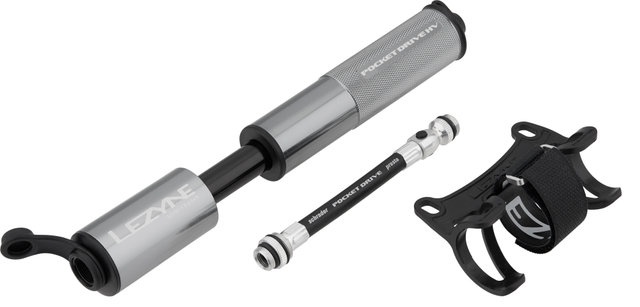 Lezyne Mini-Pompe Pocket Drive HV - gris clair/universal