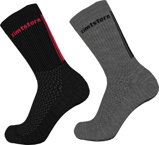 Zimtstern Chaussettes Starsockz Pack de 2 - pirate black gun metal melang | 40 - 43