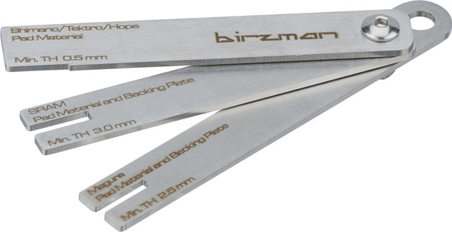 Birzman Brake Pad Wear Indicator Verschleißlehre für Bremsbeläge - silber/universal