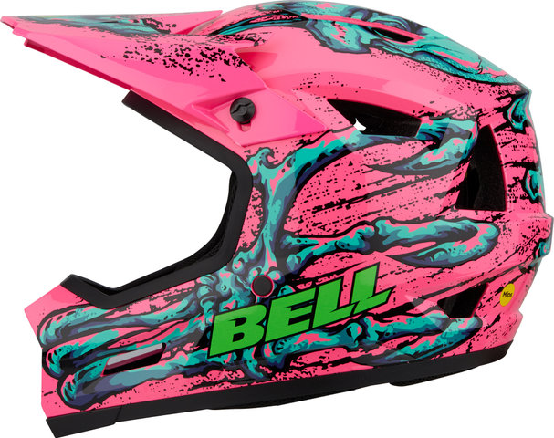 Bell Casque Intégral Sanction 2 DLX MIPS - bonehead gloss pink-turquoise/55 - 57 cm