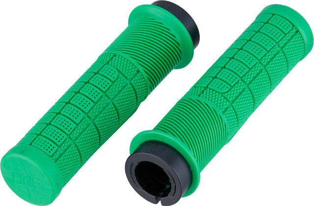 OneUp Components Puños de manillar Thick Lock-On - green/138 mm