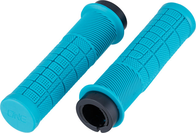 OneUp Components Puños de manillar Thick Lock-On - turquoise/138 mm