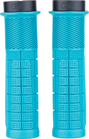OneUp Components Thick Lock-On Handlebar Grips - turquoise/138 mm