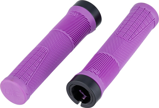 OneUp Components Thin Lock-On Handlebar Grips - purple/138 mm