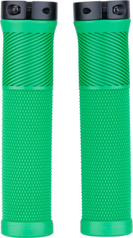 OneUp Components Puños de manillar Thin Lock-On - green/138 mm