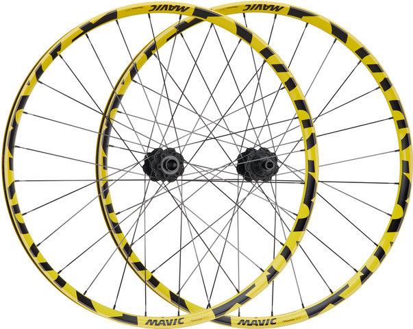 Mavic Set de Roues Deemax DH Yellow Limited Edition Disc 6 trous 29" - jaune/set de 29" (RD 20x110 Boost + RT 12x157) SRAM XD