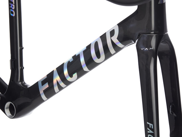 Factor Kit de Cadre en Carbone OSTRO V.A.M. Disc T47a Shimano Modèle 2023 - chrome | 58 cm, 130 mm x 42 cm, SB 25 mm