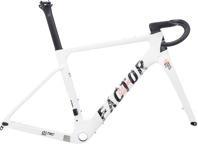 Factor Kit de cuadro OSTRO Gravel V.A.M. Disc T47a SRAM DUB Carbon - white grunge/54 cm, 100 mm x 38 cm, SB 0 mm