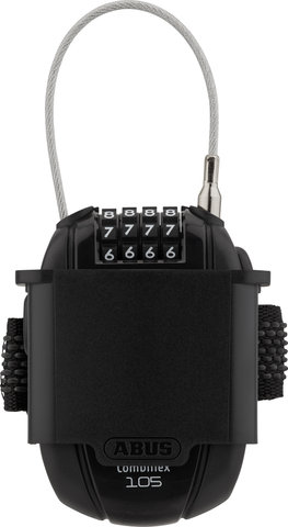 ABUS Candado de cable Combiflex Rest 105 con soporte CHR - black/105 cm