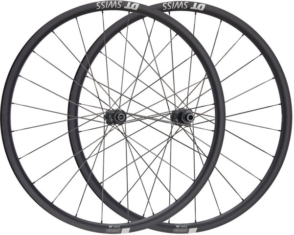 DT Swiss Juego de ruedas GR 1600 SPLINE DB 25 Disc Center Lock 27,5" Mod. 2024 - negro/Juego 27,5" (RD 12x100 + RT 12x142) SRAM XDR