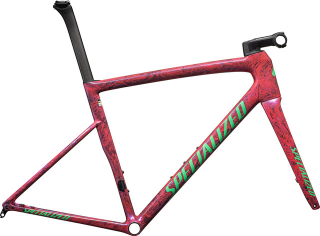 Specialized Tarmac SL8 Carbon Frame Kit - carbon-metallic vivid pink strata-electric green/54 cm