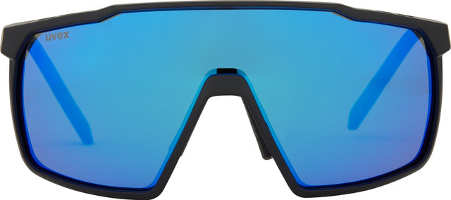 uvex mtn perform S Sportbrille - black matt/mirror blue