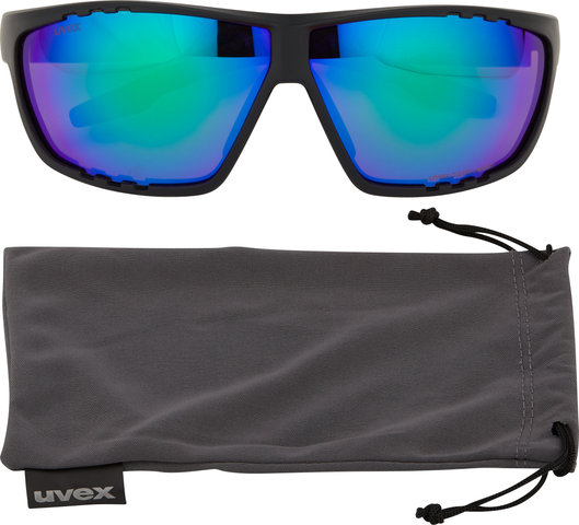 uvex Lunettes de Sport sportstyle 706 CV - black mat/glossy green