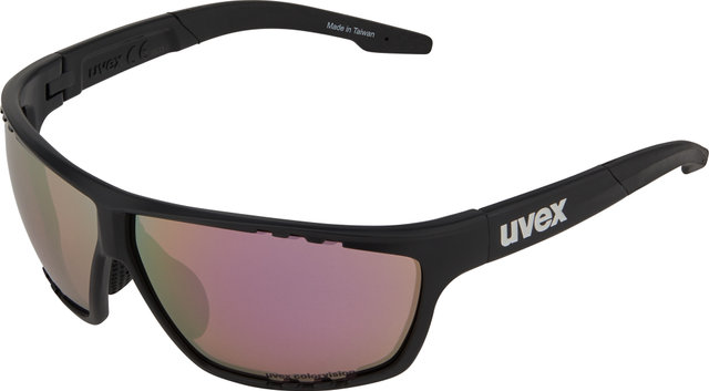 uvex Lunettes de Sport sportstyle 706 CV - black mat/pushy pink