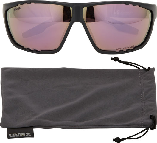 uvex sportstyle 706 CV Sports Glasses - black matte/pushy pink