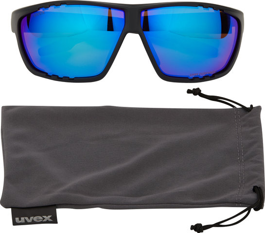 uvex Gafas deportivas sportstyle 706 CV - black matt/buzzy blue