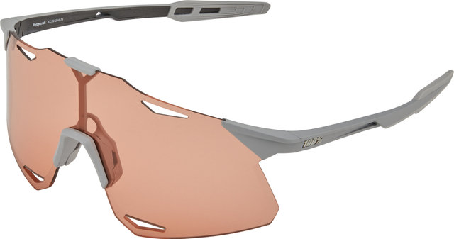 100% Hypercraft Hiper Sports Glasses - 2024 Model - matte stone grey/hiper coral