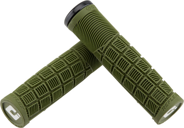 ODI Puños de manillar Reflex Lock-On - army green/135 mm