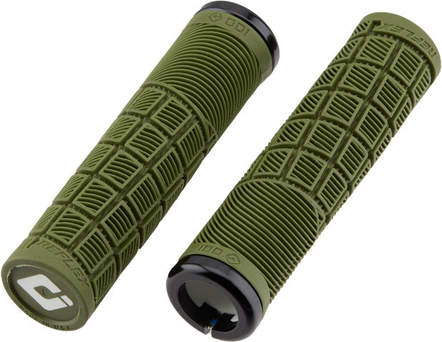 ODI Puños de manillar Reflex Lock-On - army green/135 mm