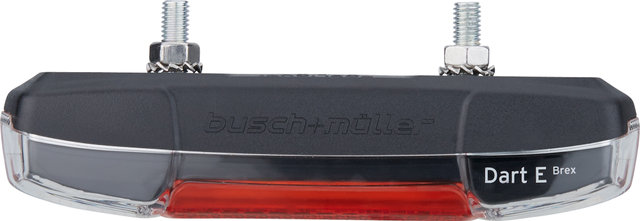 busch+müller Lampe Arrière à LED Dart E Brex Feu de Freinage pour E-Bike (StVZO) - noir-rouge/universal