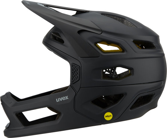 uvex revolt MIPS Fullface Helm - all black matt/52 - 57 cm