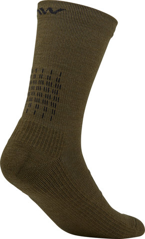 Northwave Chaussettes Fast Winter High - forest green-black/40-43