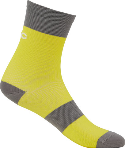 POC Youth Essential MTB Socken - aventurine yellow-sylvanite grey/40-42