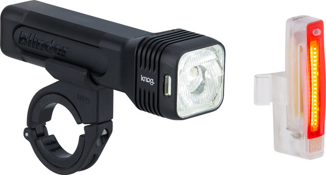 Knog Blinder 80 + Plus Twinpack Beleuchtungsset mit StVZO-Zulassung - black/500 Lumen