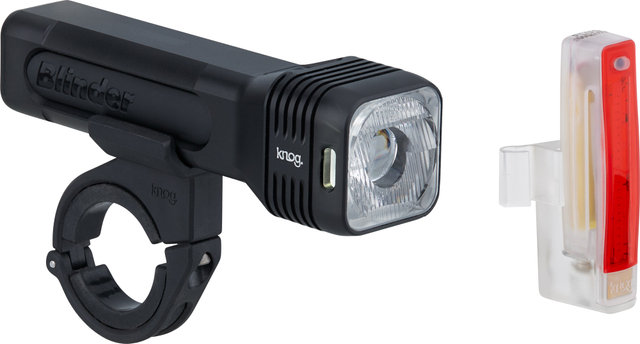 Knog Blinder 80 + Plus Twinpack Beleuchtungsset mit StVZO-Zulassung - black/500 Lumen