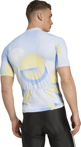 adidas Cycling Essentials 3-Stripes Light In Motion Graphic S/S Jersey - halo blue | XL
