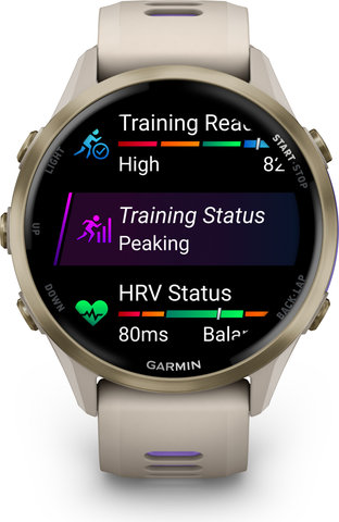 Garmin Forerunner 970 Smartwatch - gray-softgold-gray-transparent