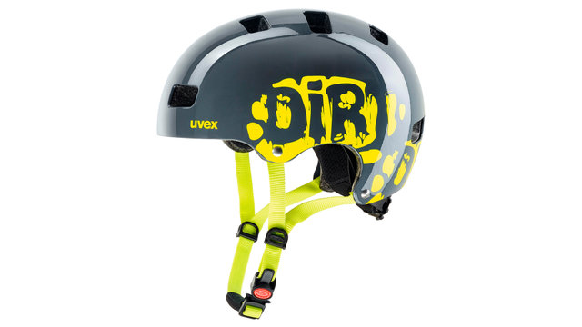 uvex kid 3 Kinderhelm - dirtbike gray-lime/51 - 55 cm