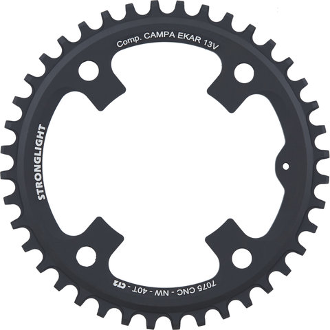 Stronglight CT2 Campagnolo Ekar Chainring 13-speed, 4-Arm, 123 mm BCD - black/40 tooth